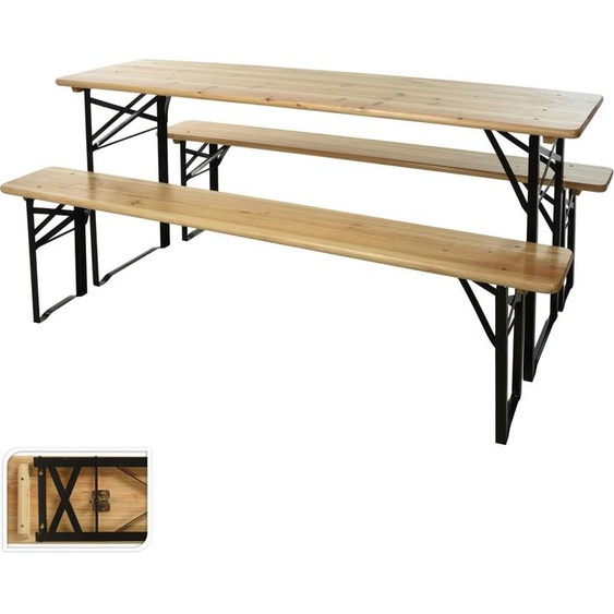 Ensemble Jardin 3 Pièces Mobilier Compact Extérieur - Basics