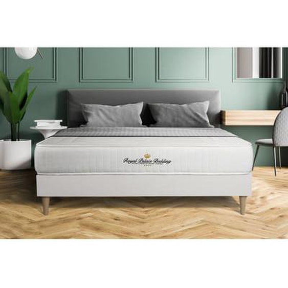 Ensemble Lancaster Ressorts ensachés et mémoire de forme Sommier en kit  Blanc
