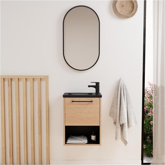 Ensemble lave-mains NIKA avec niche et miroir ovale