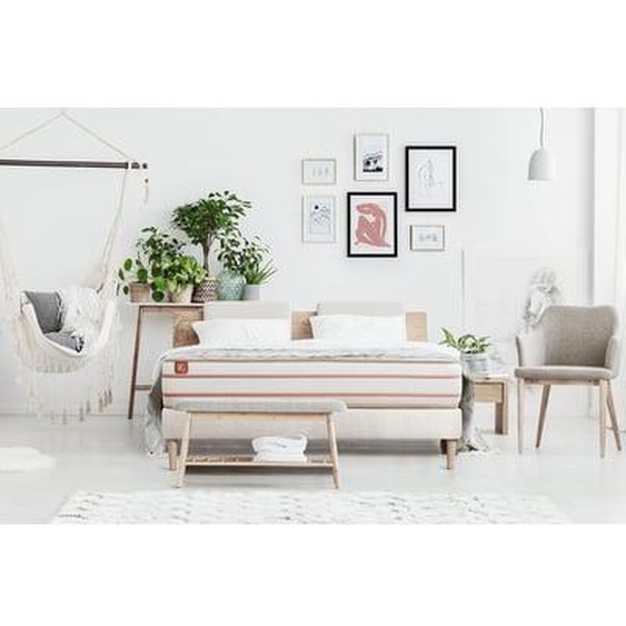 Ensemble Le Doux Mémoire de forme Sommier en kit  Blanc
