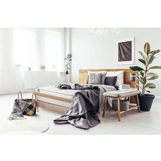 Ensemble Le Raffiné Ressorts ensachés et mémoire de forme Sommier Beige