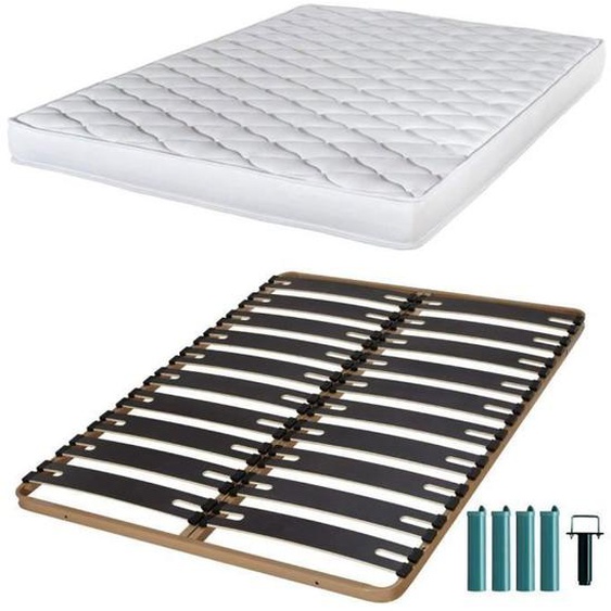 Ensemble literie - EBAC - Marly 5915 - Mousse polyuréthane - Soutien ferme - 140x190 cm