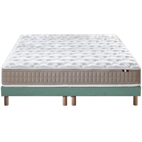 Ensemble matelas 100% latex 3 zones PURE avec sommier - confort français