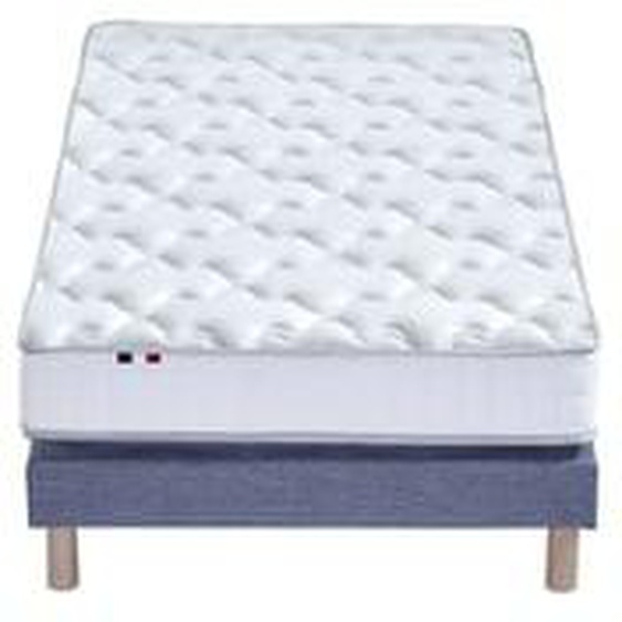 Ensemble matelas 100% latex 3 zones PURE avec sommier - confort français