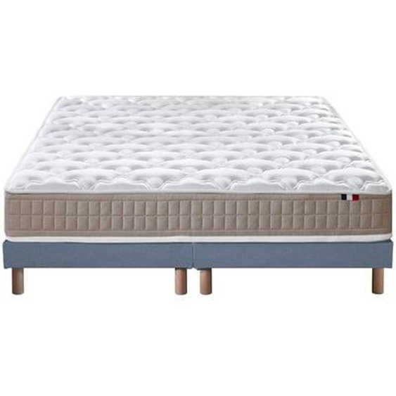 Ensemble matelas 100% latex 3 zones PURE avec sommier - confort français