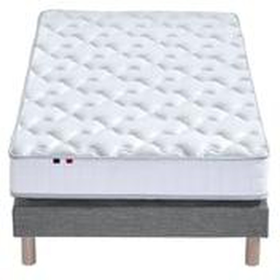 Ensemble matelas 100% latex 3 zones PURE avec sommier - confort français