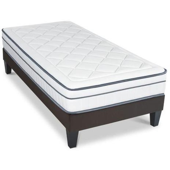 Ensemble matelas et sommier BARTOLDI 90x200 cm - BELLECOUR - Ressorts ensachés - Ferme