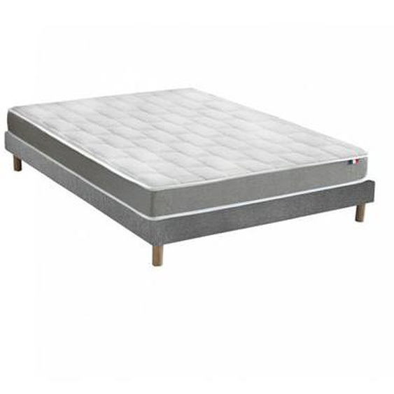 Ensemble matelas mémoire de forme et mousse HR ZENITH avec sommier - confort français
