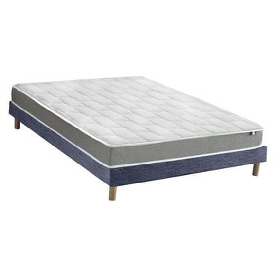 Ensemble matelas mémoire de forme MAM AZUR avec sommier - confort français