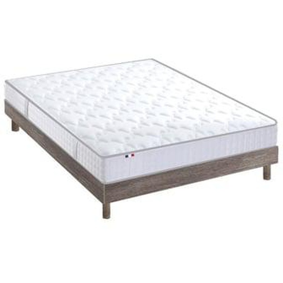 Ensemble matelas mémoire de forme et mousse HR ZENITH avec sommier en kit