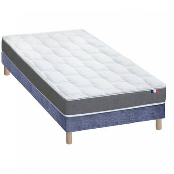 Ensemble matelas mousse haute résilience CIRRUS avec sommier - confort français