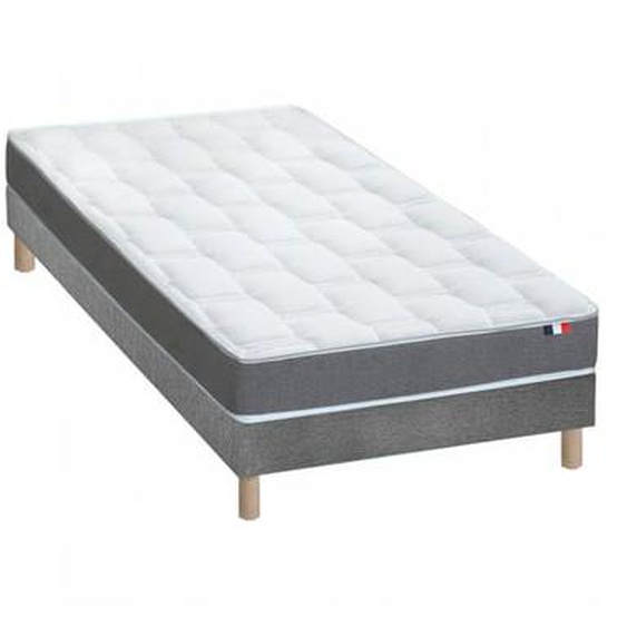 Ensemble matelas mousse haute résilience CIRRUS avec sommier - confort français