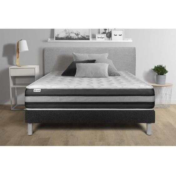 Ensemble Matelas Sommier 135x200 cm - Vitalspring Zen Noir