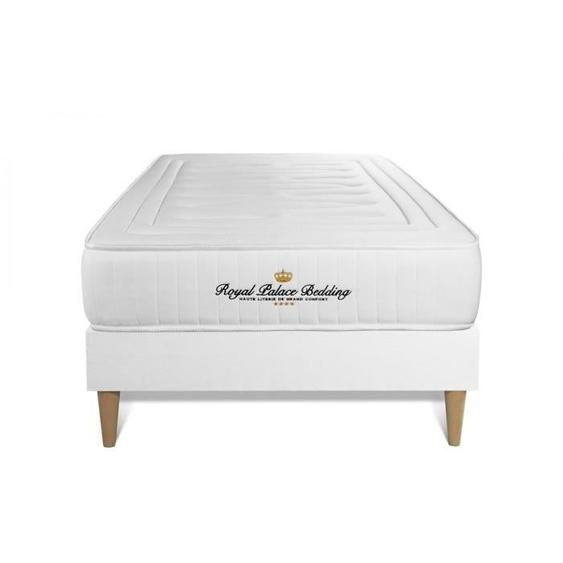 Ensemble matelas + sommier - ROYAL PALACE BEDDING - Nottingham 90x190 - Mousse HR - Ferme