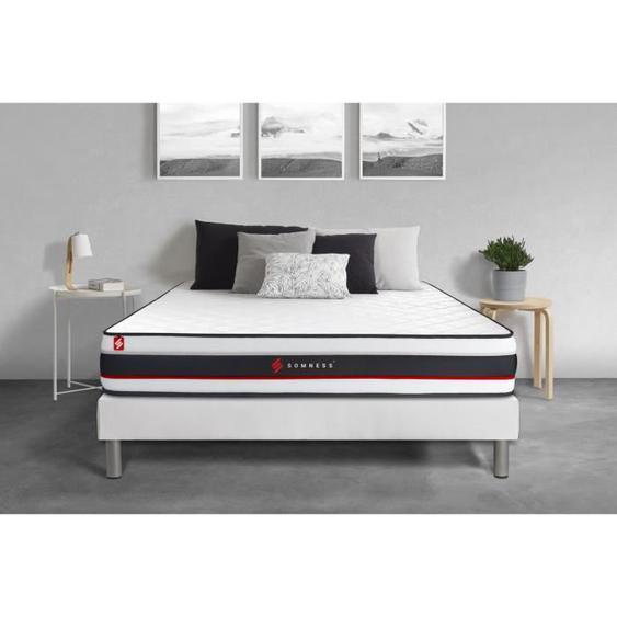 Ensemble matelas + sommier - SOMNESS - FORM - Très ferme - 140 x 190 cm - A lattes