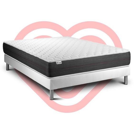 Ensemble matelas + sommier VITALSPRING Ressorts ensachés - 140x200 cm - Ferme