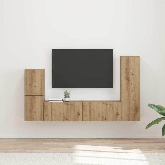 Ensemble meuble TV 4 pcs Chêne artisanal Bois dingénierie