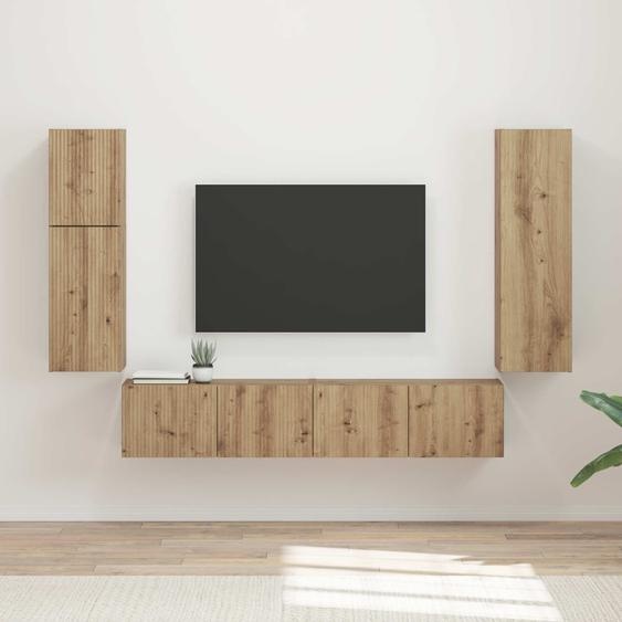 Ensemble meuble TV 4 pcs Chêne artisanal Bois dingénierie