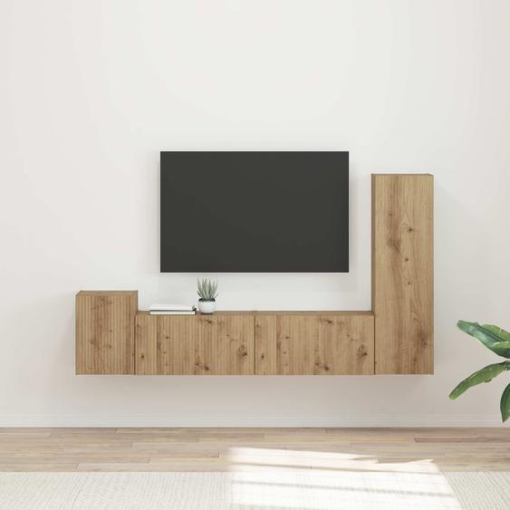 Ensemble meuble TV 4 pcs Chêne artisanal Bois dingénierie
