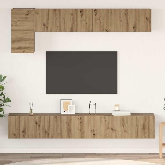 Ensemble meuble TV 5 pcs Chêne artisanal Bois dingénierie