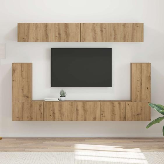Ensemble meuble TV 5 pcs Chêne artisanal Bois dingénierie