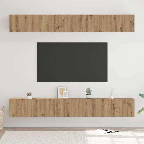 Ensemble meuble TV 6 pcs Chêne artisanal Bois dingénierie