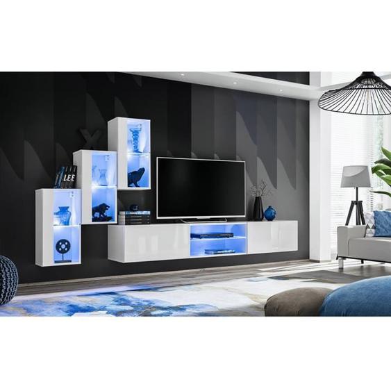 Ensemble meubles de salon SWITCH XXII design, coloris blanc brillant. 40 Blanc