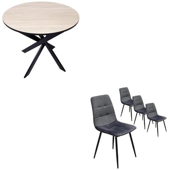 Ensemble Meubles, Lot de 4 chaises de salle à manger, Chaise tapissée, Chaises, Table manger, RF2659