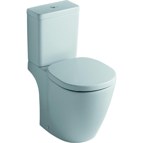 Ensemble pour cuvette de toilette, modèle Connect Cube, blanc, 3/6 litres, avec système de fixation inclus