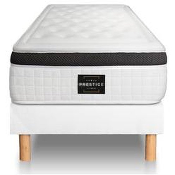 Ensemble Privilège Mémoire de forme Sommier en kit  Blanc
