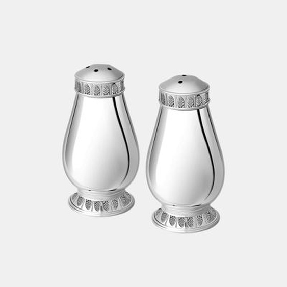Ensemble salière et poivrier en métal argenté - MALMAISON