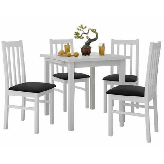 Ensemble salle à manger - Salle à manger complète Victorville 263 - Blanc - 80x80x76cm