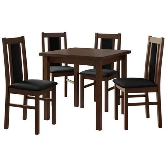 Ensemble salle à manger - Victorville 310 - Marron - 80x80x78cm
