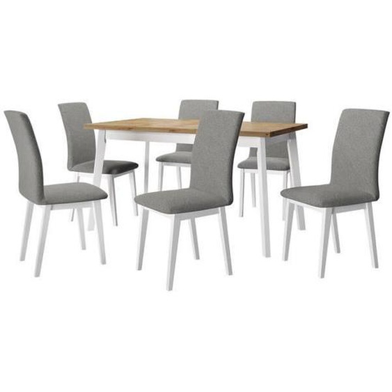 Ensemble salle à manger - Victorville 321 - Table stratifié - Bois - Gris