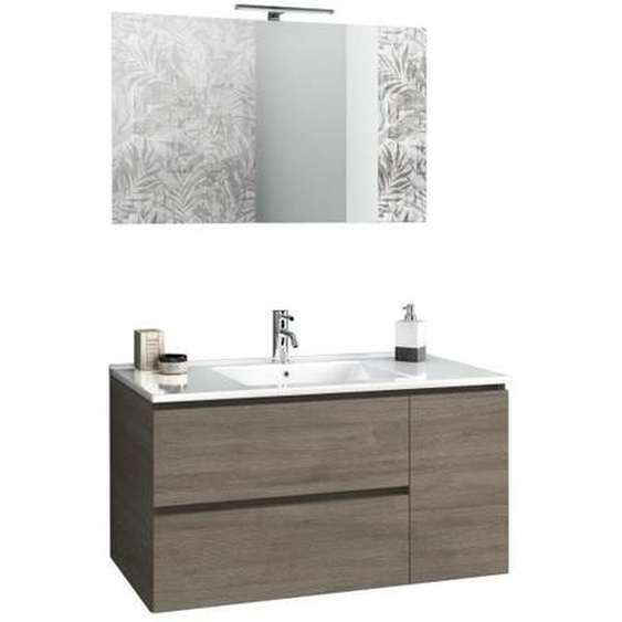 Ensemble salle de bain 4 pièces NETTUNO chêne cendré