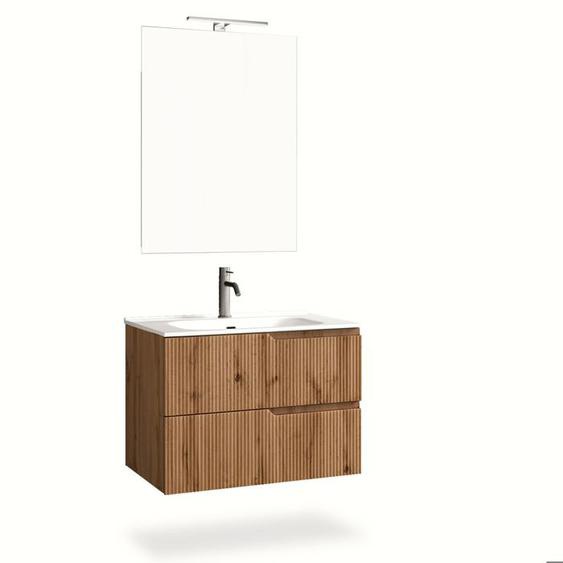 Ensemble salle de bain 4 pièces VENERE Chêne 60cm