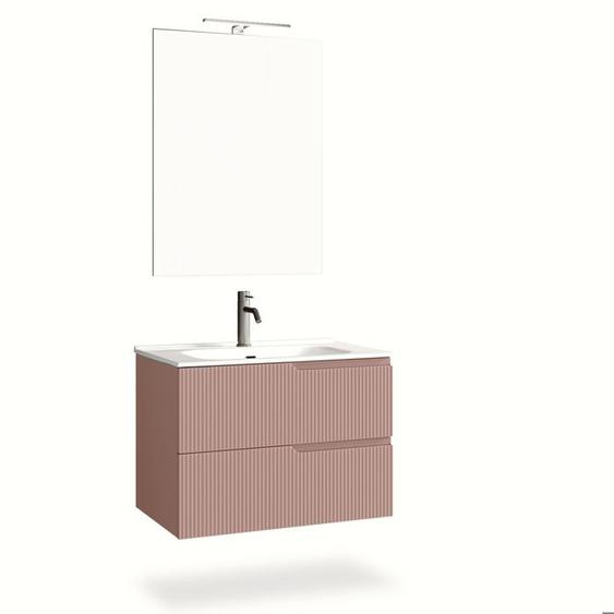 Ensemble salle de bain 4 pièces VENERE rose poudrè 60cm