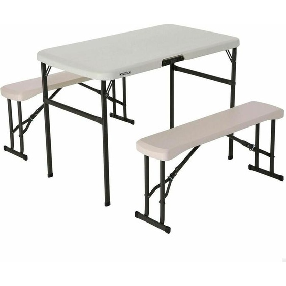 Ensemble Table + Chaises Lifetime Crème 106 x 61 x 74 cm