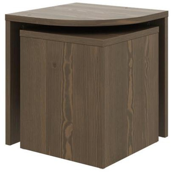 Ensemble table dappoint COMBINE pin laqué marron