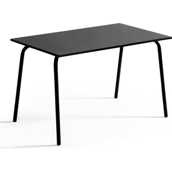 Ensemble table de jardin en métal et 4 chaises noir - Oviala Palavas