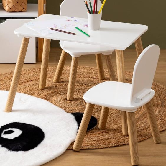 Ensemble Table Et Chaises En Pin - Alex Blanc