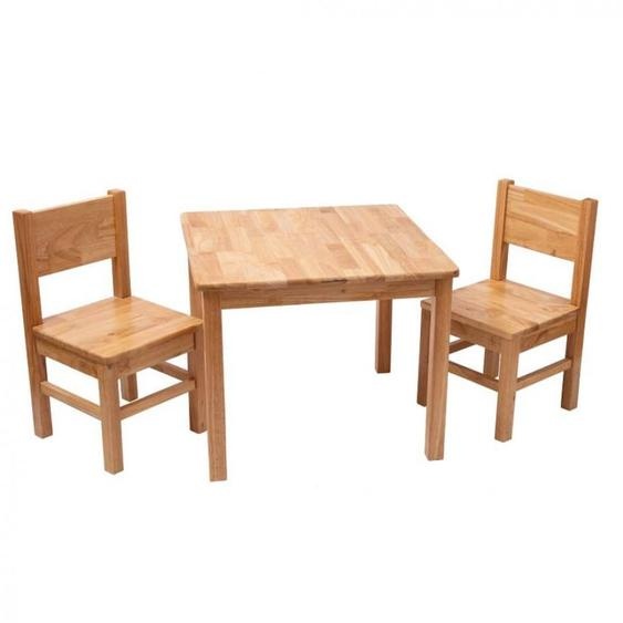 Ensemble Table Et Chaises Enfant En Bois 4-7 Ans Bois Naturel