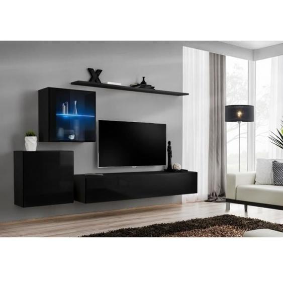 Ensemble TV - ASM - 4 éléments - Verre - Laqué - 2 porte(s)