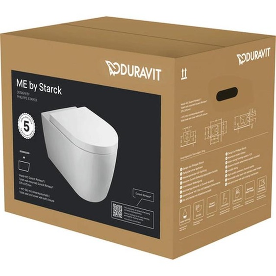 Duravit Cuvette à chasse profonde ME by Starck Set Rimless 370x570mm