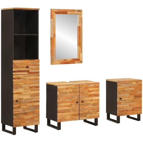 Ensembles de salle de bain Naturel Bois de mangue massif