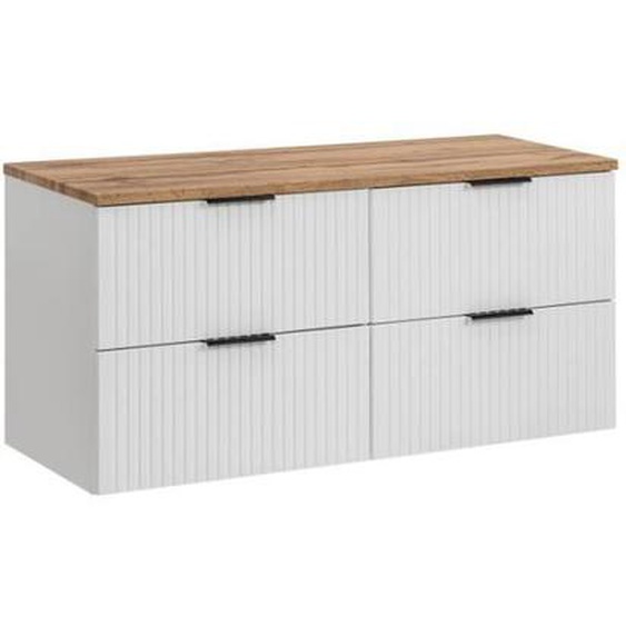 Ensembles salle de bain - Ensemble meuble sous vasque + plateau - 120 cm - Georgia White