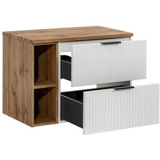 Ensembles salle de bain - Meuble sous vasque + 2 éléments - 80 cm - Georgia White