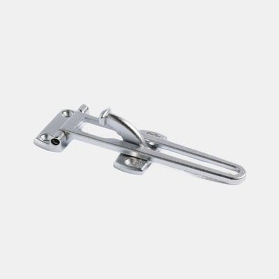 Entrebâilleur de porte plat chrome satiné