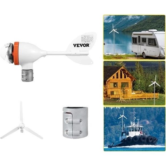 Éolienne, 12V/AC, puissance 400W, pour utilisation en terrasse et marine, 400 W