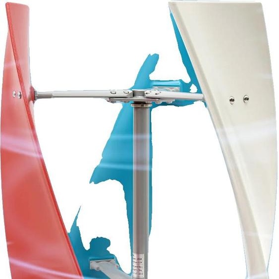 Éolienne à axe vertical, puissance nominale de 450W, générateur à aimant permanent sans noyau, pales en fibre de verre haute résistance, design compact, protection maximale de la vitesse